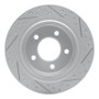 R1 04-08 Chrysler Pacifica Rear Left Drilled & Slotted Geo-Carbon Rotor