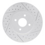 R1 02-04 Ford Focus Front Right Drilled & Slotted Geo-Carbon Rotor