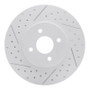 R1 02-04 Ford Focus Front Left Drilled & Slotted Geo-Carbon Rotor