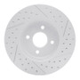 R1 02-04 Ford Focus Front Left Drilled & Slotted Geo-Carbon Rotor