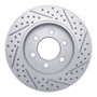 R1 04-08 Ford F-150 4WD Front Left Drilled & Slotted Geo-Carbon Rotor