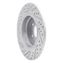 R1 91-01 BMW 740Il Rear Right Drilled & Slotted Geo-Carbon Rotor