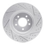 R1 91-01 BMW 850Ci Rear Left Drilled & Slotted Geo-Carbon Rotor