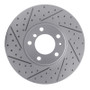 R1 91-01 BMW 850Ci Front Right Drilled & Slotted Geo-Carbon Rotor