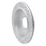 R1 02-06 Ford Expedition Rear Right Drilled & Slotted Geo-Carbon Rotor