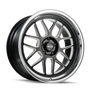 Ridler 611 20x10 / 5x120.65 BP / 0mm Offset / 83.82mm Hub Gls Blk Mill w/ Diamond Cut Lip Wheel