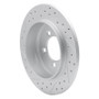R1 02-10 Ford Explorer Rear Right Drilled & Slotted Geo-Carbon Rotor
