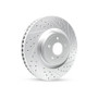 R1 20-25 Lexus Rx350H Rear Right Drilled & Slotted Geo-Carbon Rotor