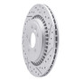 R1 07-18 Volvo S80 Rear Right Drilled & Slotted Geo-Carbon Rotor