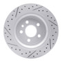 R1 07-18 Volvo S80 Rear Right Drilled & Slotted Geo-Carbon Rotor