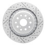 R1 18-23 Lexus Ls500 Right Rear Drilled & Slotted Geo-Carbon Rotor