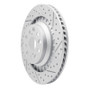 R1 18-23 Lexus Ls500 Right Rear Drilled & Slotted Geo-Carbon Rotor