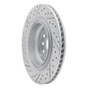 R1 18-23 Lexus Ls500 Right Rear Drilled & Slotted Geo-Carbon Rotor