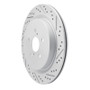 R1 16-22 Lexus Rx350 Rear Right Drilled & Slotted Geo-Carbon Rotor