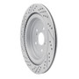 R1 16-22 Lexus Rx350 Rear Right Drilled & Slotted Geo-Carbon Rotor