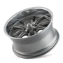 Ridler 650 20x10 / 5x127 BP / 0mm Offset / 83.82mm Hub Gloss Grey Polished Wheel