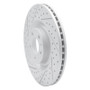 R1 04-09 Audi S4 Front Left Drilled & Slotted Geo-Carbon Rotor
