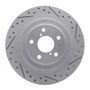 R1 05-09 Subaru Impreza Rear Right Drilled & Slotted Geo-Carbon Rotor