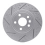 R1 15-20 Jaguar E-Pace Rear Right Drilled & Slotted Geo-Carbon Rotor
