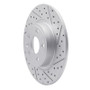 R1 15-20 Jaguar E-Pace Rear Right Drilled & Slotted Geo-Carbon Rotor