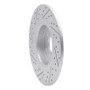 R1 15-20 Jaguar E-Pace Rear Right Drilled & Slotted Geo-Carbon Rotor