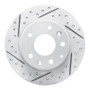R1 14-25 Mazda CX-30 Rear Left Drilled & Slotted Geo-Carbon Rotor