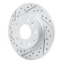 R1 14-25 Mazda CX-30 Rear Left Drilled & Slotted Geo-Carbon Rotor