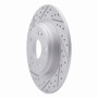 R1 17-20 Acura Mdx Rear Left Drilled & Slotted Geo-Carbon Rotor