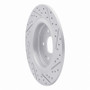 R1 17-20 Acura Mdx Rear Left Drilled & Slotted Geo-Carbon Rotor