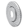 R1 01-07 Chrysler Voyager Front Right Drilled & Slotted Geo-Carbon Rotor
