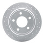 R1 93-04 Chrysler 300M Rear Right Drilled & Slotted Geo-Carbon Rotor