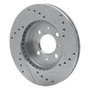 R1 84-85 Toyota Van Front Left Drilled & Slotted Silver Brake Rotor