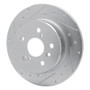 R1 00-04 Toyota Avalon Rear Left Drilled & Slotted Silver Brake Rotor