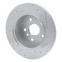 R1 00-04 Toyota Avalon Rear Left Drilled & Slotted Silver Brake Rotor