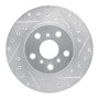 R1 86-89 Toyota Celica Front Right Drilled & Slotted Silver Brake Rotor
