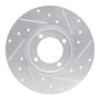R1 76-81 Toyota Celica Front Left Drilled & Slotted Silver Brake Rotor