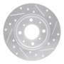 R1 84-87 Honda Civic Hatchback Front Left Drilled & Slotted Silver Brake Rotor