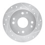 R1 92-94 Acura Vigor Rear Right Drilled & Slotted Silver Brake Rotor