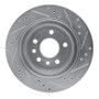 R1 01-01 Cadillac CATERA Rear Left Drilled & Slotted Silver Brake Rotor