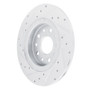 R1 22-25 Jeep Grand Cherokee Rear Right Drilled & Slotted Silver Brake Rotor