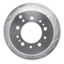 R1 98-07 Lexus LX470 Rear Right Drilled & Slotted Silver Brake Rotor