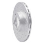 R1 86-89 Toyota Van Wagon Front Left Drilled & Slotted Silver Brake Rotor