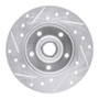 R1 92-98 Volkswagen Golf Rear Right Drilled & Slotted Silver Brake Rotor