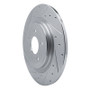 R1 20-25 Ford Explorer Rear Left Drilled & Slotted Silver Brake Rotor