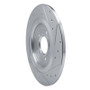 R1 20-25 Ford Explorer Rear Left Drilled & Slotted Silver Brake Rotor