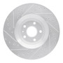 R1 08-11 Audi TT Quattro Front Right Drilled & Slotted Silver Brake Rotor