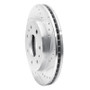 R1 09-09 Ford F-150 4WD Front Right Drilled & Slotted Silver Brake Rotor