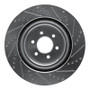 R1 03-17 Dodge Viper Rear Left Drilled & Slotted Silver Brake Rotor