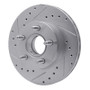 R1 83-92 Ford BRONCO II Front Left Drilled & Slotted Silver Brake Rotor