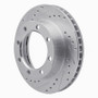 R1 80-94 Ford F-250 4WD (Excl Super Duty) Front Left Drilled & Slotted Silver Brake Rotor